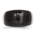 Black Cat's Eye Ring in Stainless Steel, 12mm