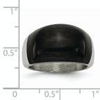 Black Cat's Eye Ring in Stainless Steel, 12mm