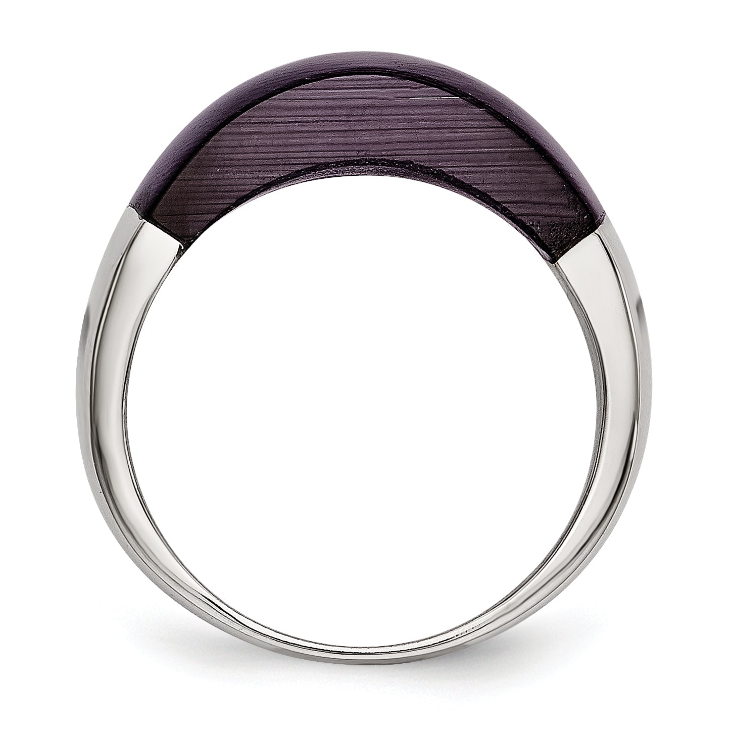 Stainless Steel 8mm Black Cat's Eye Ring Secondary image
