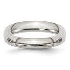 Comfort-Fit Half-Round Wedding Band in Stainless Steel, 4mm