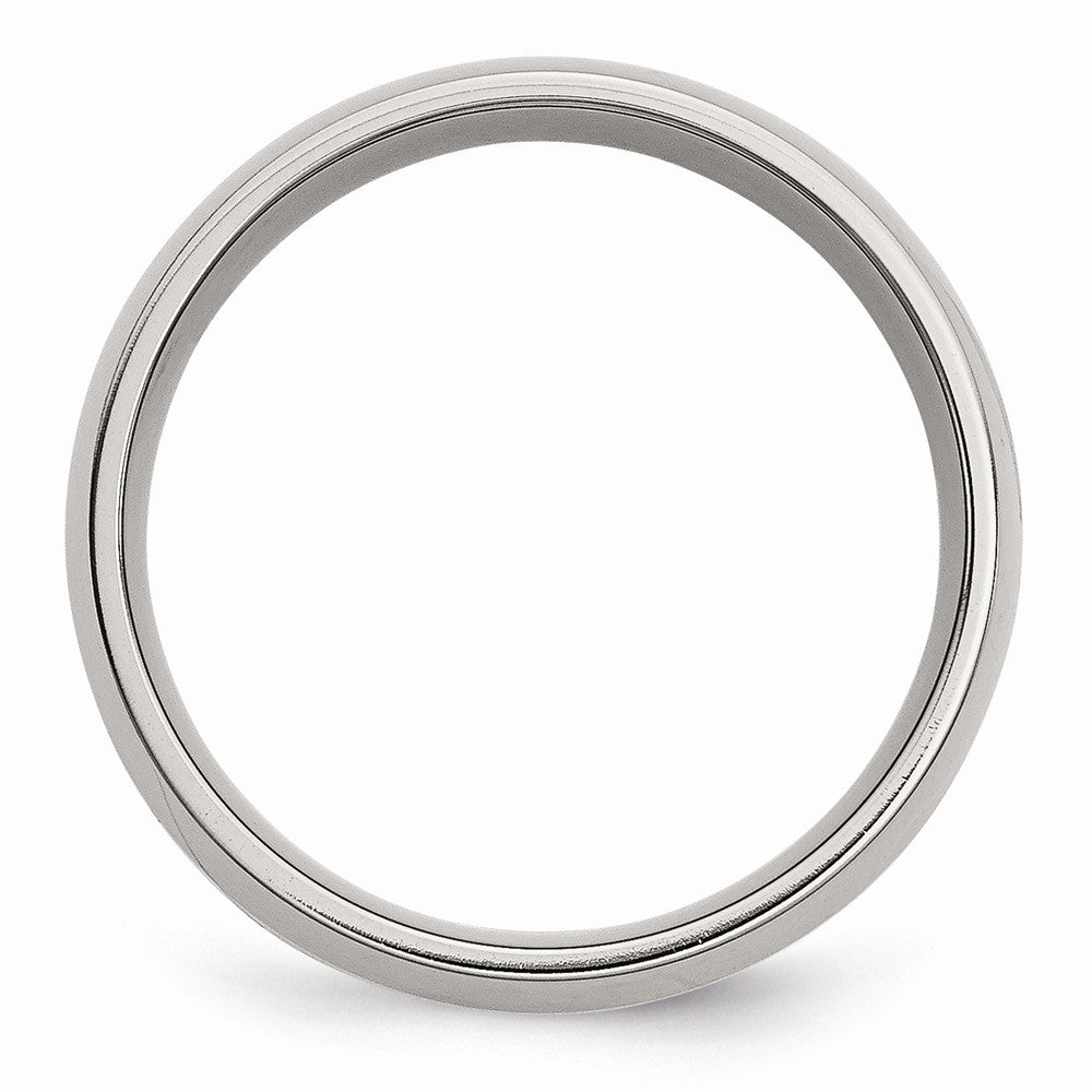 Sophia Jewelers 14K Gold Inlay Stainless Steel Wedding Band Engravable - 6 - 6