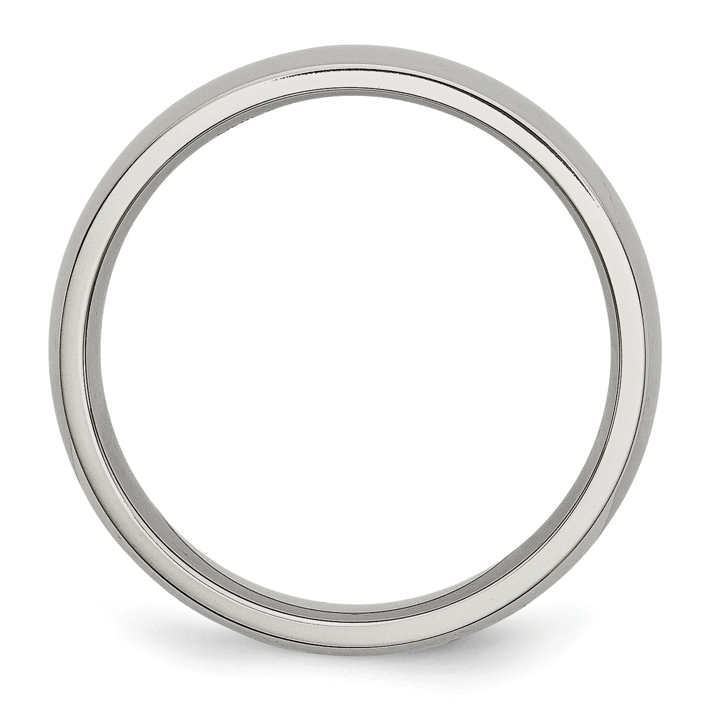 Comfort-Fit Half-Round Wedding Band in Stainless Steel, 5mm Secondary image