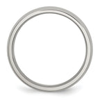 Comfort-Fit Half-Round Wedding Band in Stainless Steel, 5mm