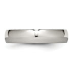Comfort-Fit Half-Round Wedding Band in Stainless Steel, 5mm