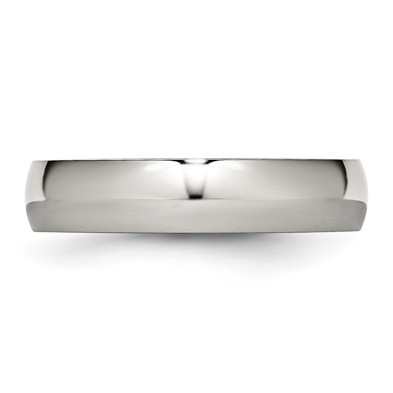 Comfort-Fit Half-Round Wedding Band in Stainless Steel, 5mm