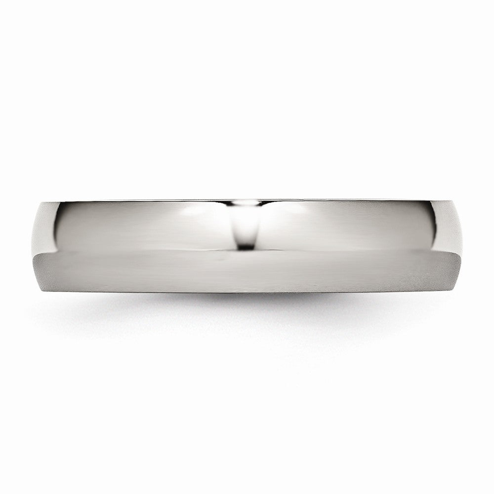 Half-Round Comfort-Fit Wedding Band in Stainless Steel, 5mm