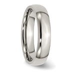 Comfort-Fit Half-Round Wedding Band in Stainless Steel, 5mm