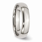 Half-Round Comfort-Fit Wedding Band in Stainless Steel, 5mm
