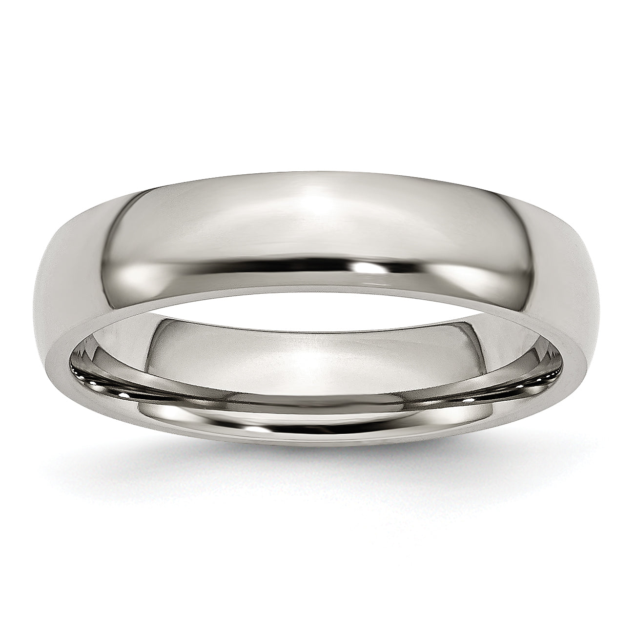 Stainless Steel Polished 5mm Half Round Band Main image