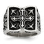 Sophia Jewelers Stainless Steel Antique Cross Ring with Polished Finish