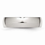 Comfort-Fit Half-Round Wedding Band in Stainless Steel, 6mm