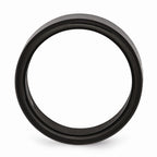 Sophia Jewelers Black IP-Plated Stainless Steel 9mm Cross Wedding Band