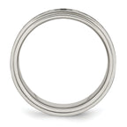 Rotating Swirl Wedding Band in Stainless Steel, 8mm