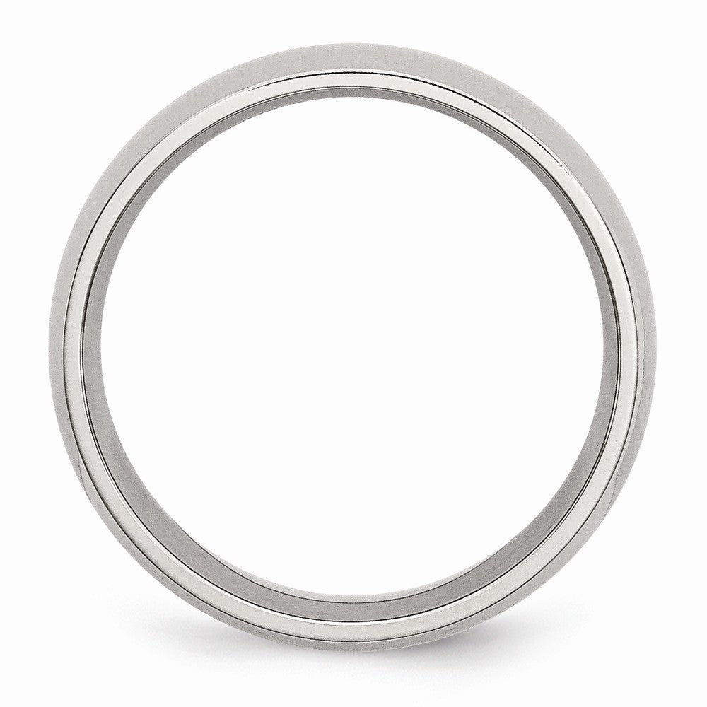 Sophia Jewelers Polished Stainless Steel Domed Wedding Band Engravable Comfort Fit