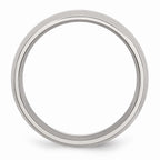 Sophia Jewelers Polished Stainless Steel Domed Wedding Band Engravable Comfort Fit