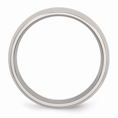 Sophia Jewelers Polished Stainless Steel Domed Wedding Band Engravable Comfort Fit