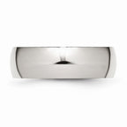 Sophia Jewelers Polished Stainless Steel Domed Wedding Band Engravable Comfort Fit