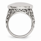 Stainless Steel Fashion Ring with Polished Finish for Modern Elegance