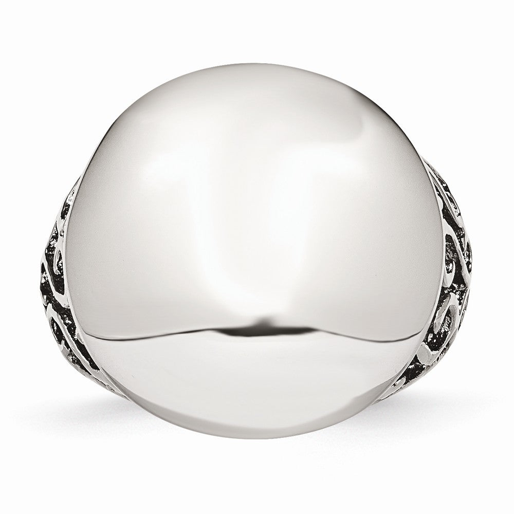 Stainless Steel Fashion Ring with Polished Finish for Modern Elegance