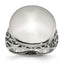 Stainless Steel Polished Circle Size 9 Ring