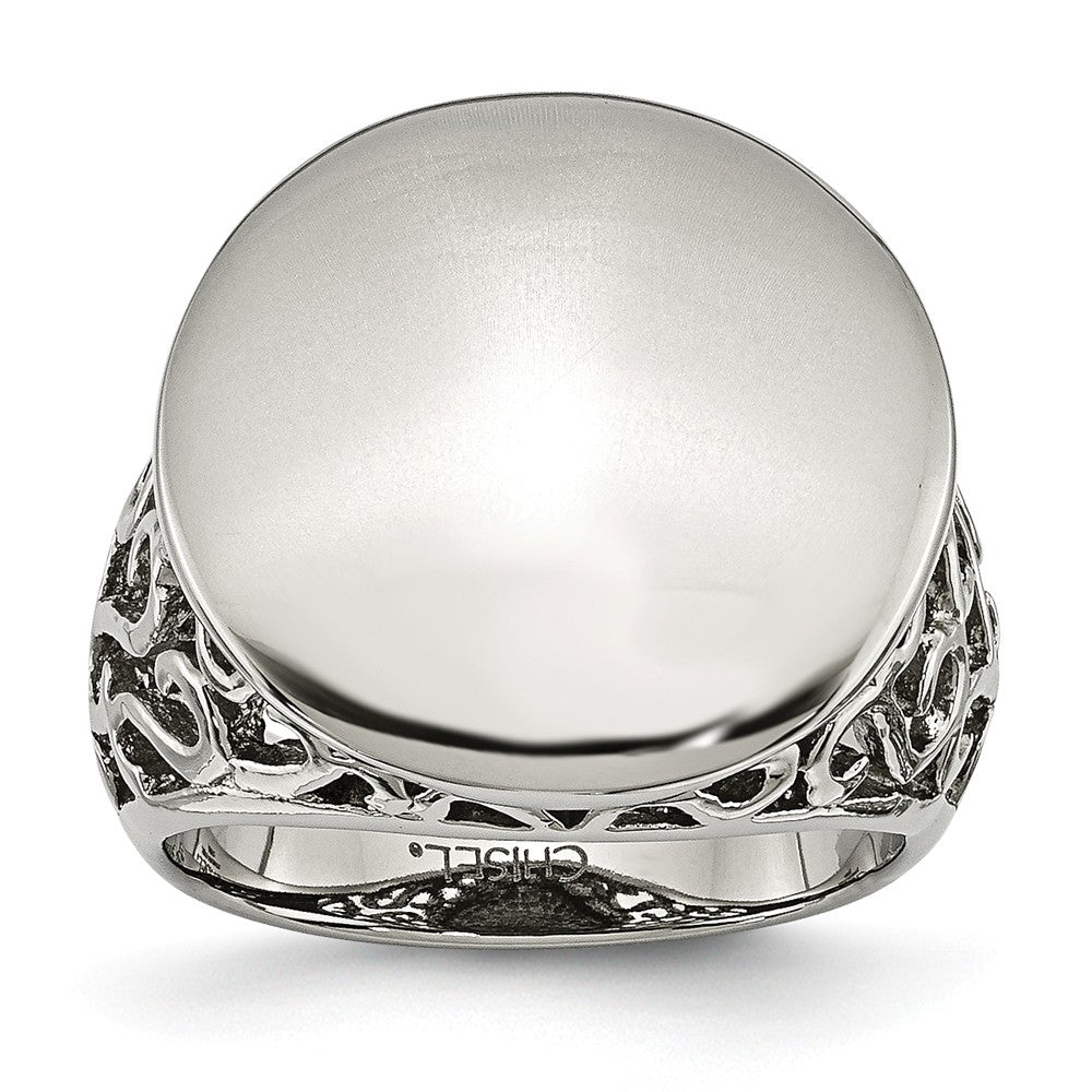 Stainless Steel Fashion Ring with Polished Finish for Modern Elegance Main image
