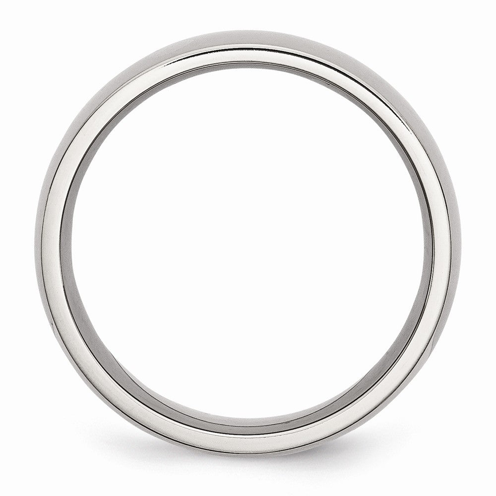 Half-Round Comfort-Fit Wedding Band in Stainless Steel, 8mm