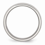 Half-Round Comfort-Fit Wedding Band in Stainless Steel, 8mm