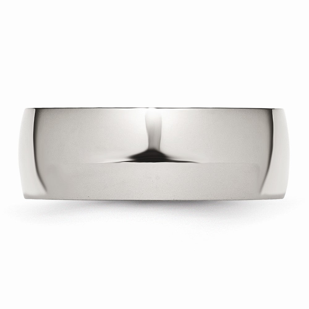 Half-Round Comfort-Fit Wedding Band in Stainless Steel, 8mm