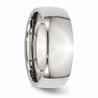 Half-Round Comfort-Fit Wedding Band in Stainless Steel, 8mm