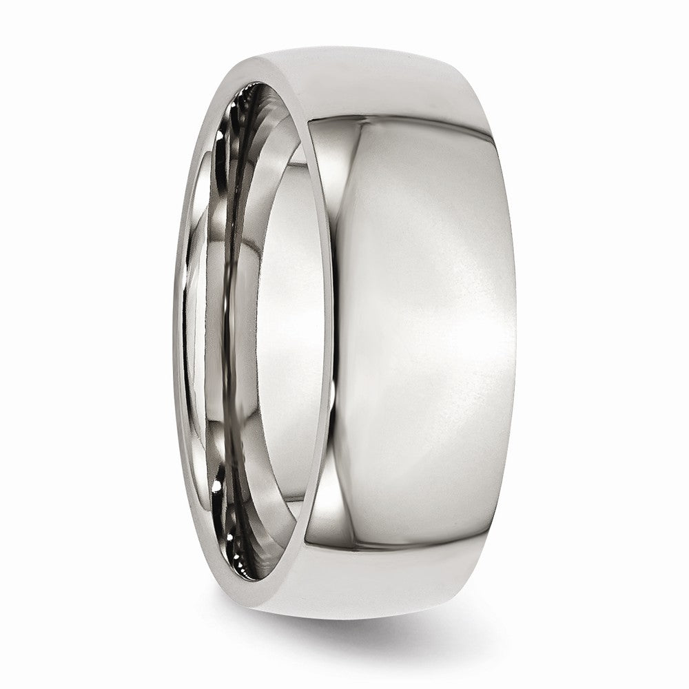 Half-Round Comfort-Fit Wedding Band in Stainless Steel, 8mm