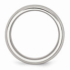 Sophia Jewelers Stainless Steel and Black Ceramic Engravable Band Sleek Modern Design