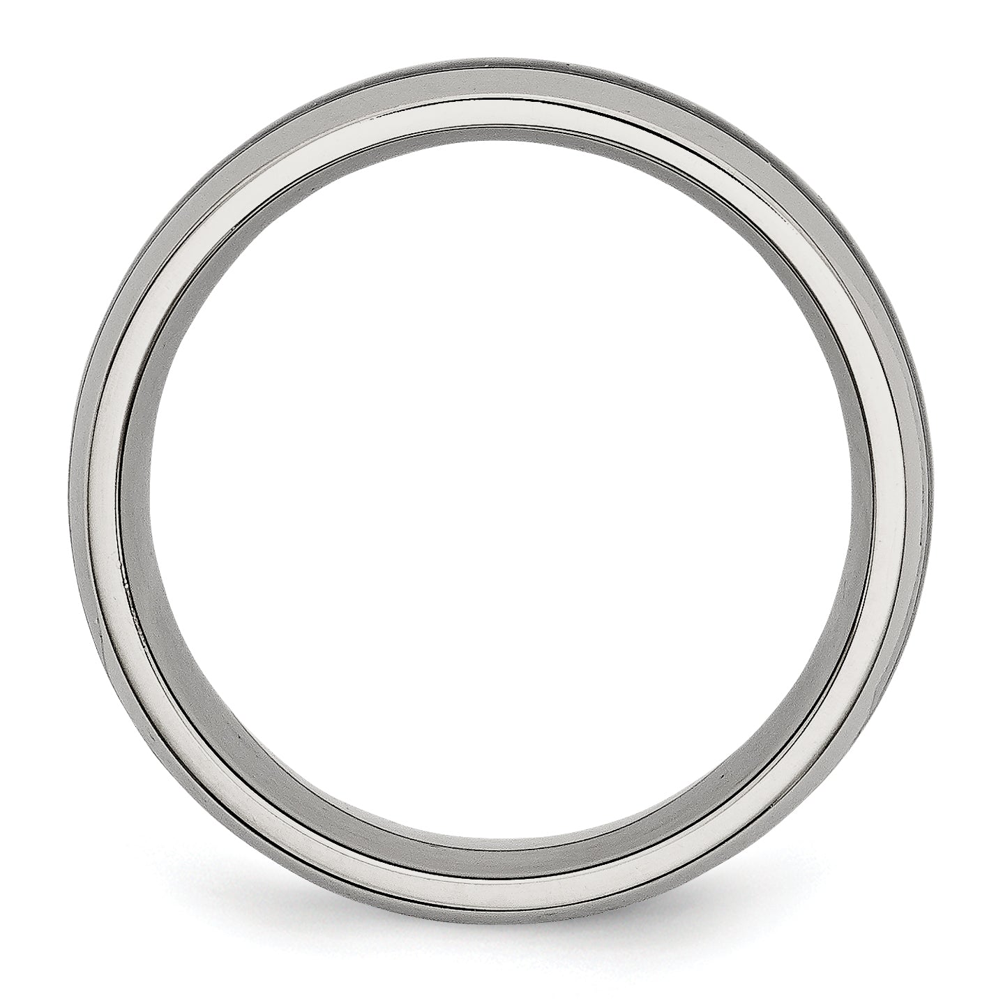 Carbon Fiber Inlay Wedding Band in Stainless Steel, 8mm Secondary image