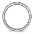 Carbon Fiber Inlay Wedding Band in Stainless Steel, 8mm