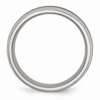 Carbon Fiber Inlay Wedding Band in Stainless Steel, 8mm