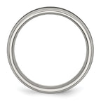 Carbon Fiber Inlay Band in Stainless Steel, 6mm