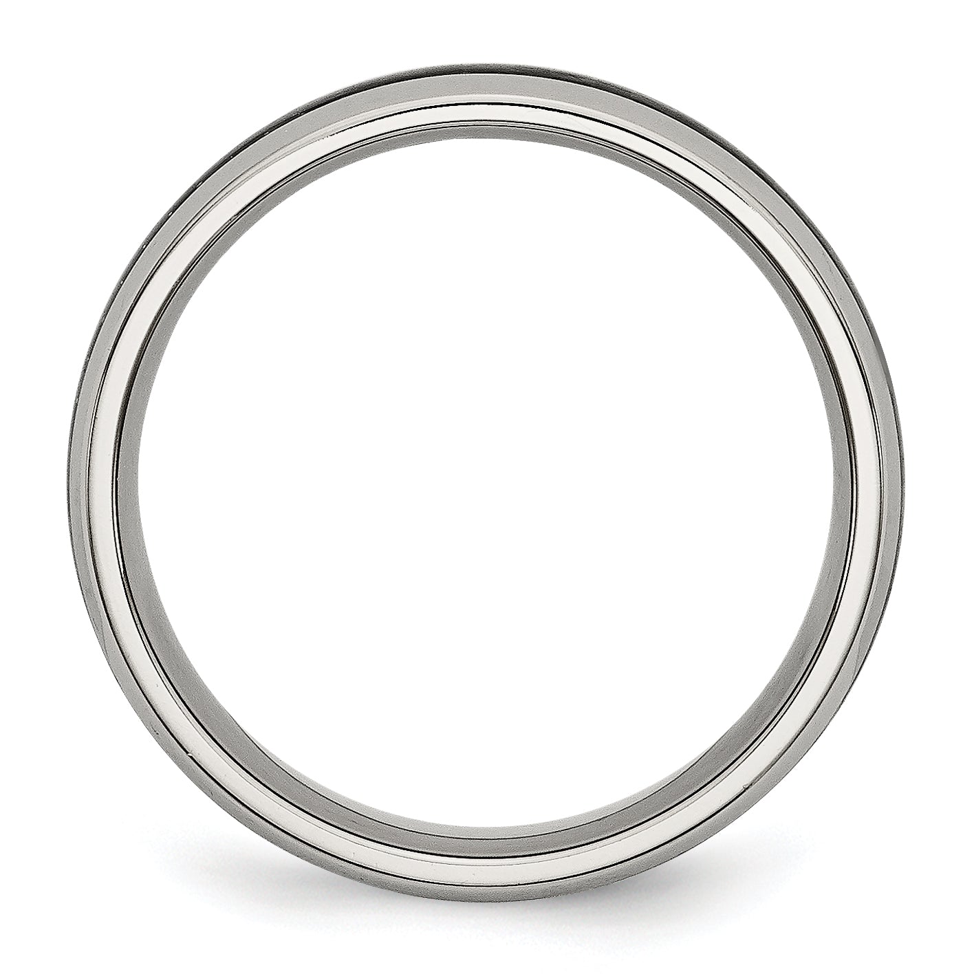 Carbon Fiber Inlay Band in Stainless Steel, 6mm