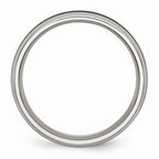 Carbon Fiber Inlay Wedding Band in Stainless Steel, 6mm