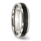 Carbon Fiber Inlay Band in Stainless Steel, 6mm