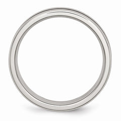 Sophia Jewelers 6mm Stainless Steel Ring with Black Carbon Fiber Inlay, Engravable Elegance - 7 - 7
