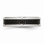 Sophia Jewelers 6mm Stainless Steel Ring with Black Carbon Fiber Inlay, Engravable Elegance