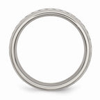 Carbon Fiber Inlay Wedding Band in Stainless Steel, 6mm