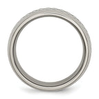Carbon Fiber Inlay Wedding Band in Stainless Steel, 8mm