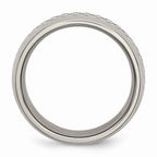 Carbon Fiber Inlay Wedding Band in Stainless Steel, 8mm