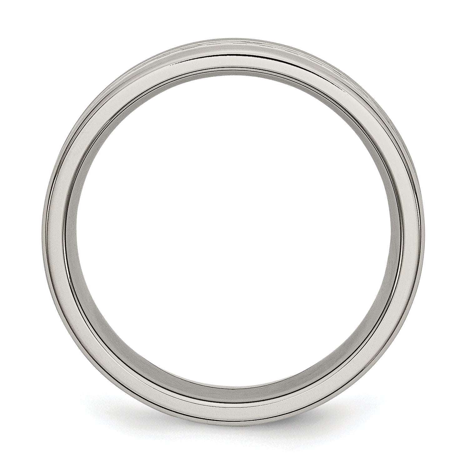 Carbon Fiber Inlay Wedding Band in Stainless Steel, 6mm Secondary image