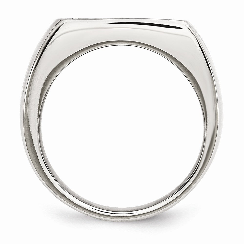 Sophia Jewelers Polished Antiqued Stainless Steel Cross Ring Unisex