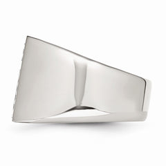 Sophia Jewelers Polished Antiqued Stainless Steel Cross Ring Unisex