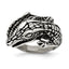 Stainless Steel Antiqued Alligator Ring