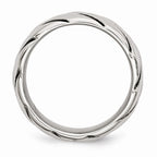 Sophia Jewelers Polished Braided Stainless Steel Fashion Ring 12mm Band