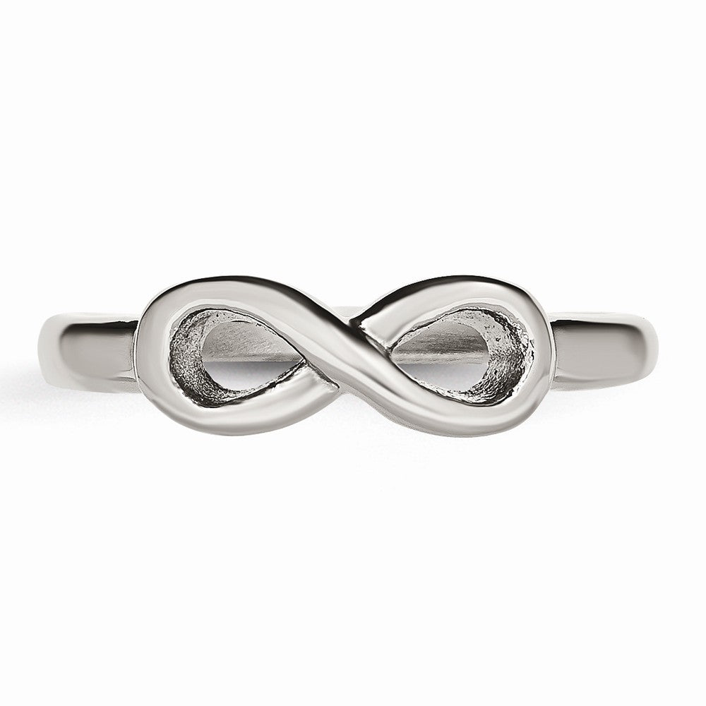 Sophia Jewelers Stainless Steel Polished Infinity Ring Elegant and Unisex