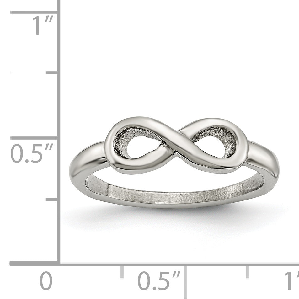 Infinity Symbol Ring in Stainless Steel, 5mm